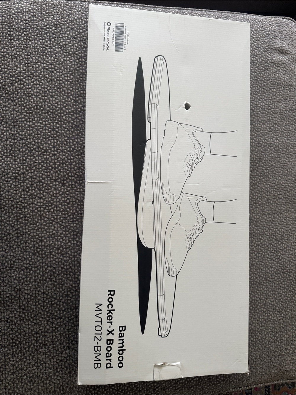 BAMBOO office desk Rocker-X Board in Black and brown